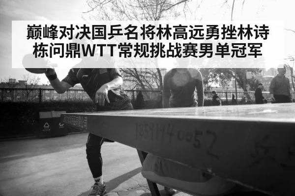 巅峰对决国乒名将林高远勇挫林诗栋问鼎WTT常规挑战赛男单冠军